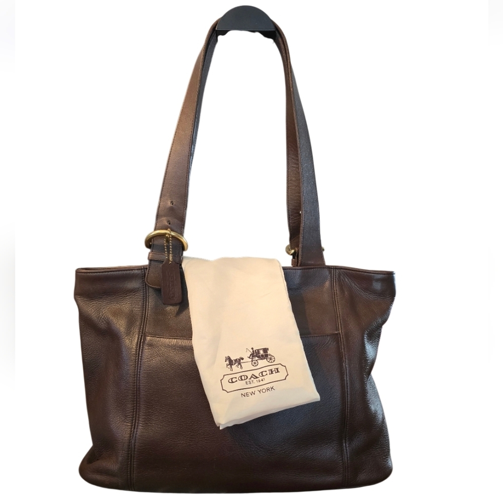 Coach Vintage 1996 Soho Large Zip Top Leather Tote Bag w/ Coach Dustbag In EUC